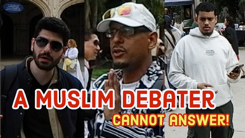 A Muslim debater cannot answer!/BALBOA PARK